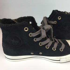 Navy Blue Converse with Warm Lining Inside